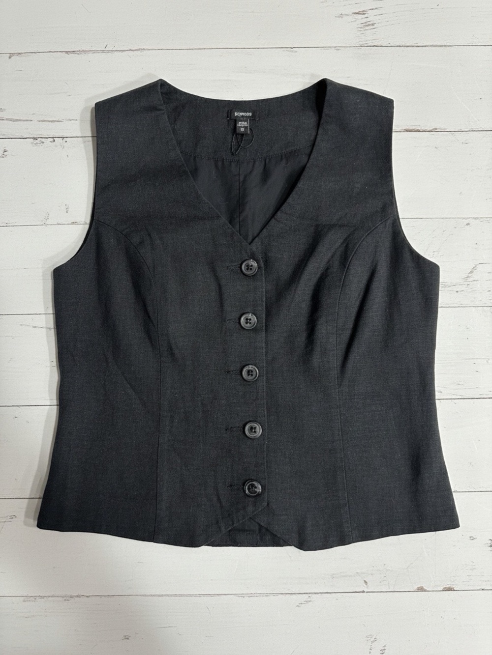 Express XS Black Linen/Rayon/Cotton Fully Lined Vest